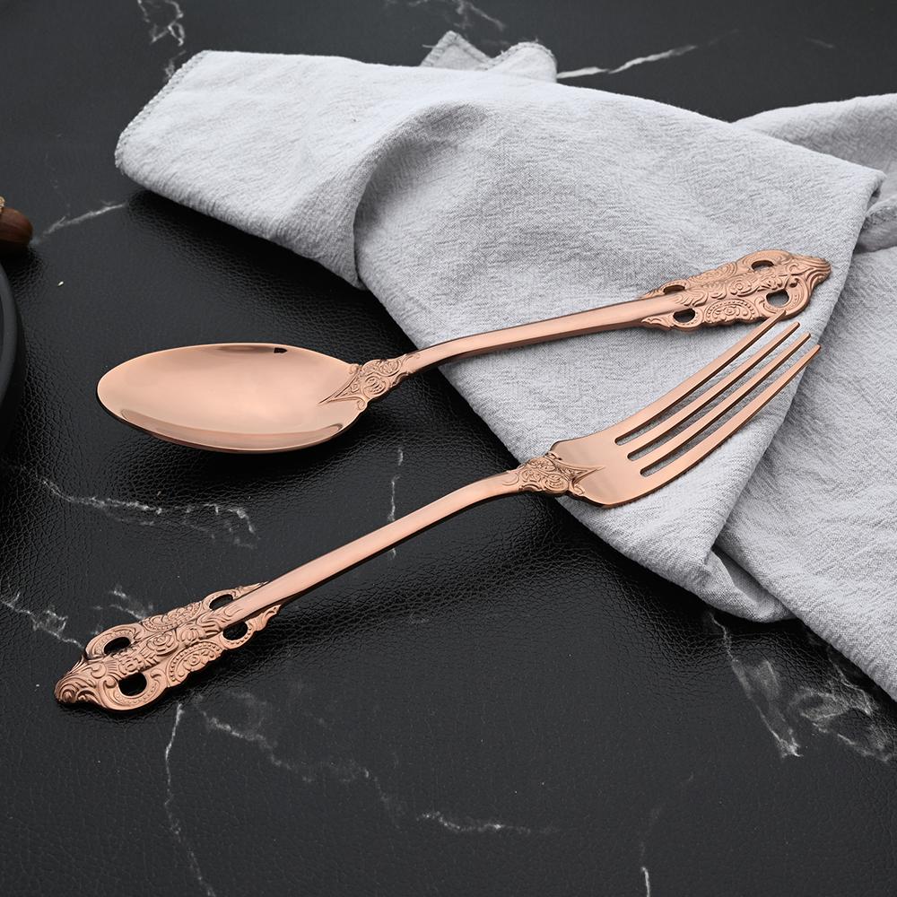 Nikkuri - Fancy Wedding Copper Cutlery 24 Piece Set
